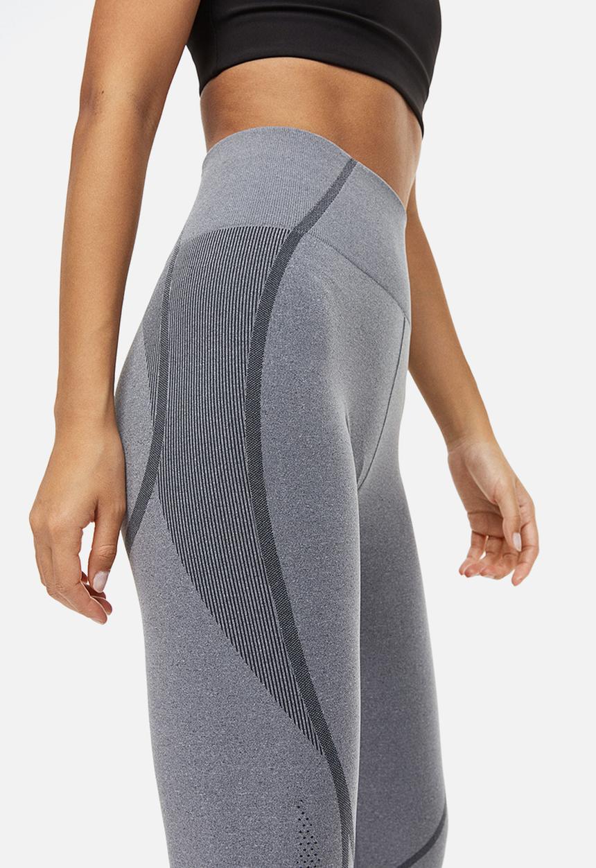 H&M - Drymove™ seamless sports tights - grey marl 
