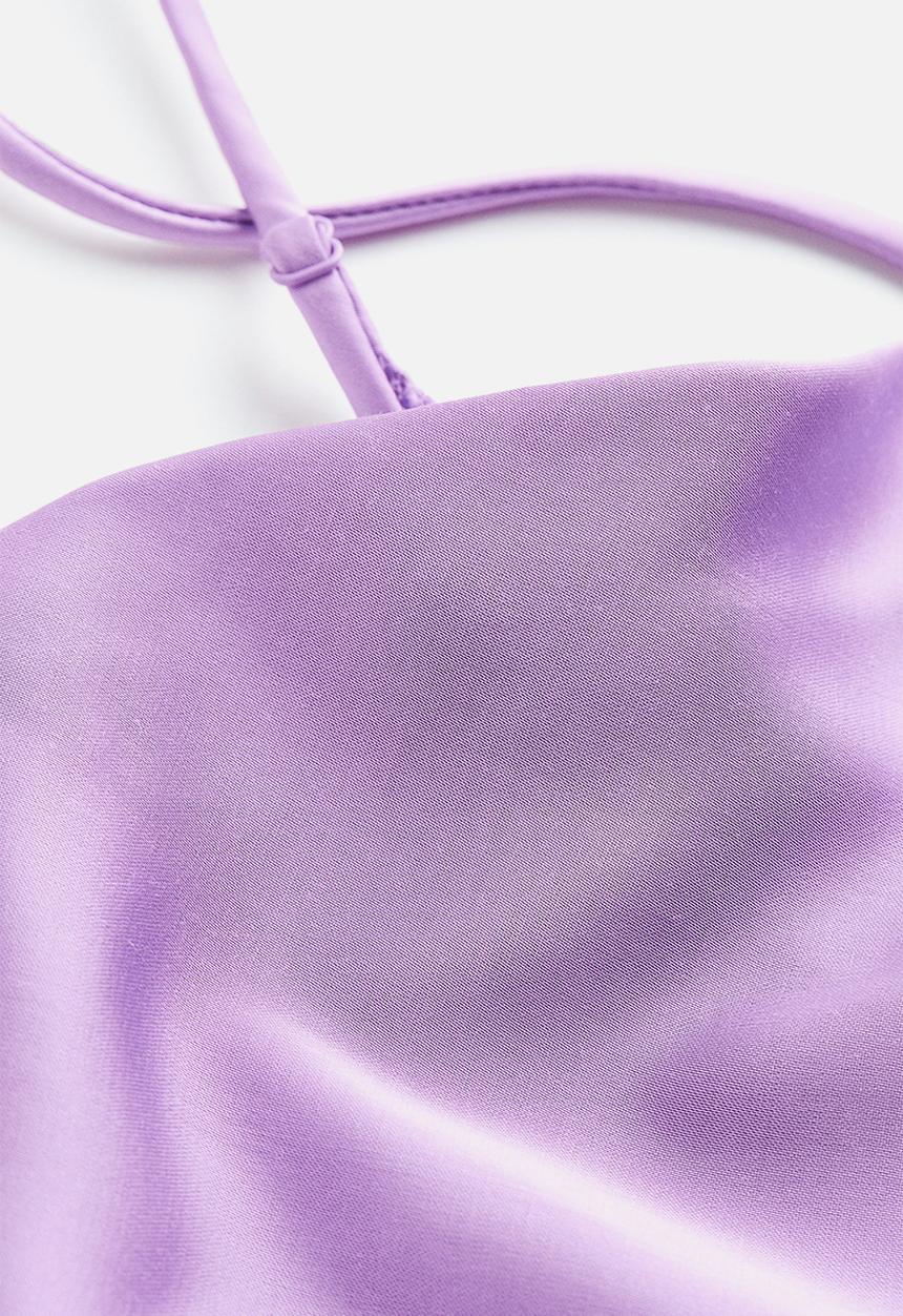 H&M - Satin corset top - light purple