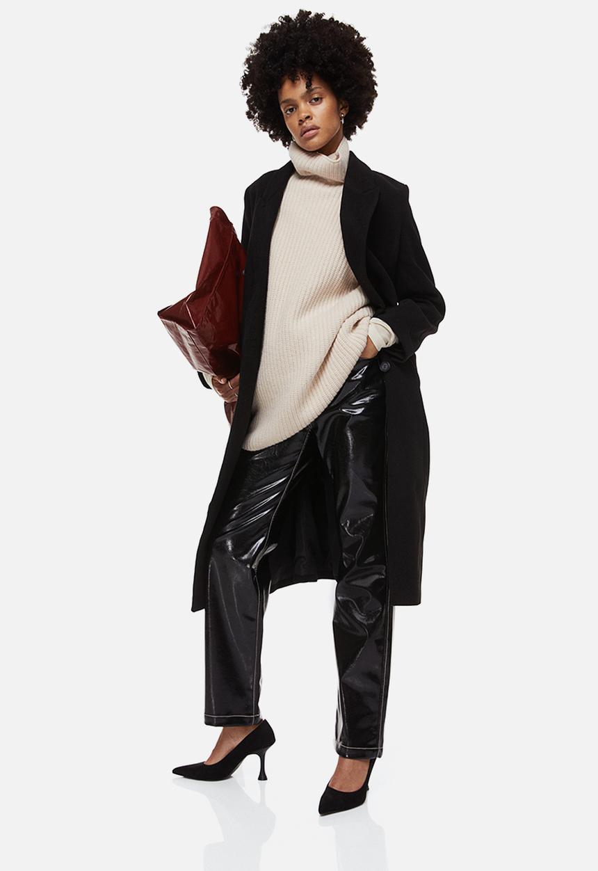 H&M - Double-breasted coat - black 