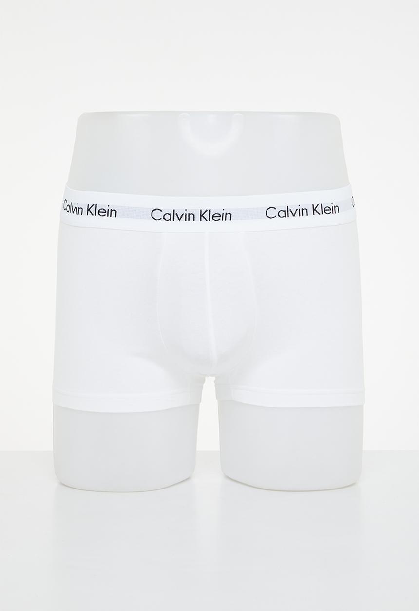 Calvin Klein - 3 pack low rise trunks - white/b&w stripe/black