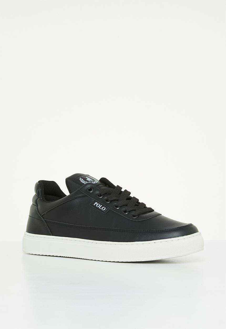 POLO - Crest pu sneaker - black