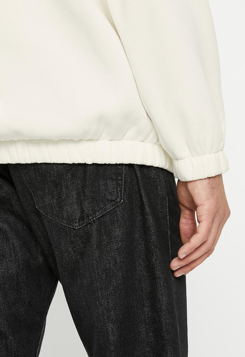 Calvin Klein - Bold logo colorblock zip hwk - ivory