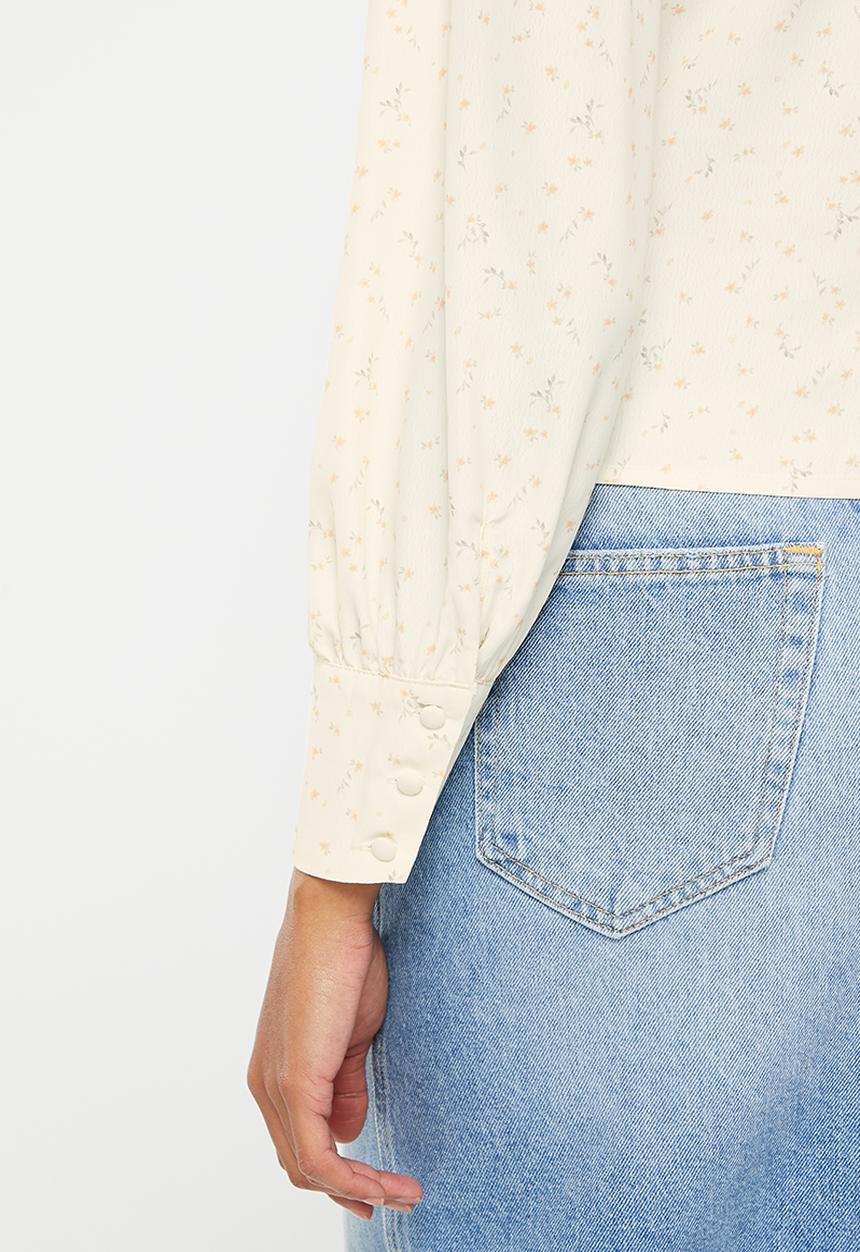 Glamorous - Ditsy print blouse - cream peach