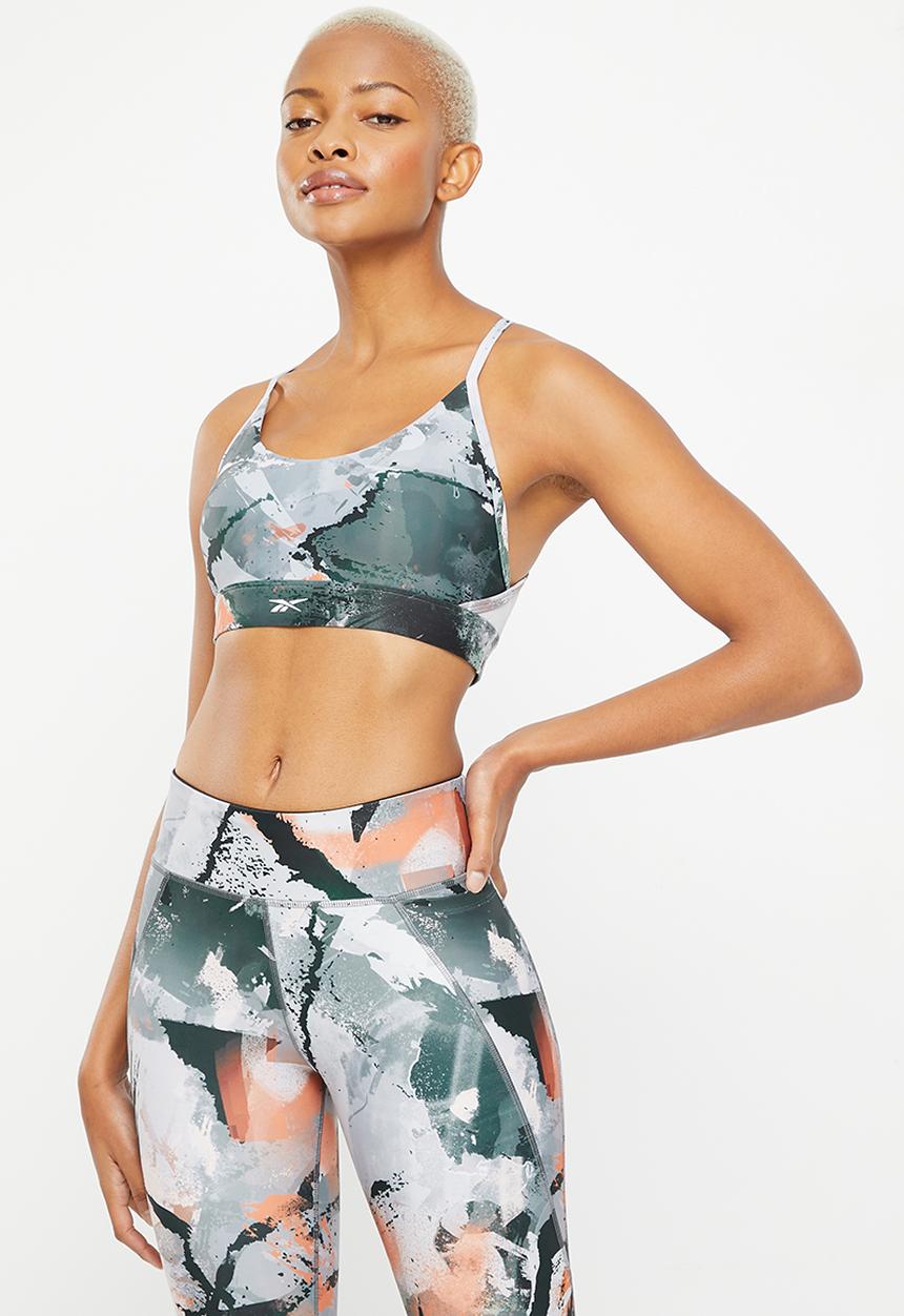 Reebok - Lux strappy bra aop - pure grey 3