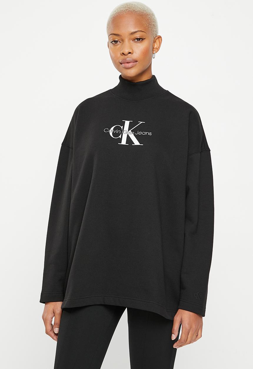 Calvin Klein - Archival monologo mock neck - ck black