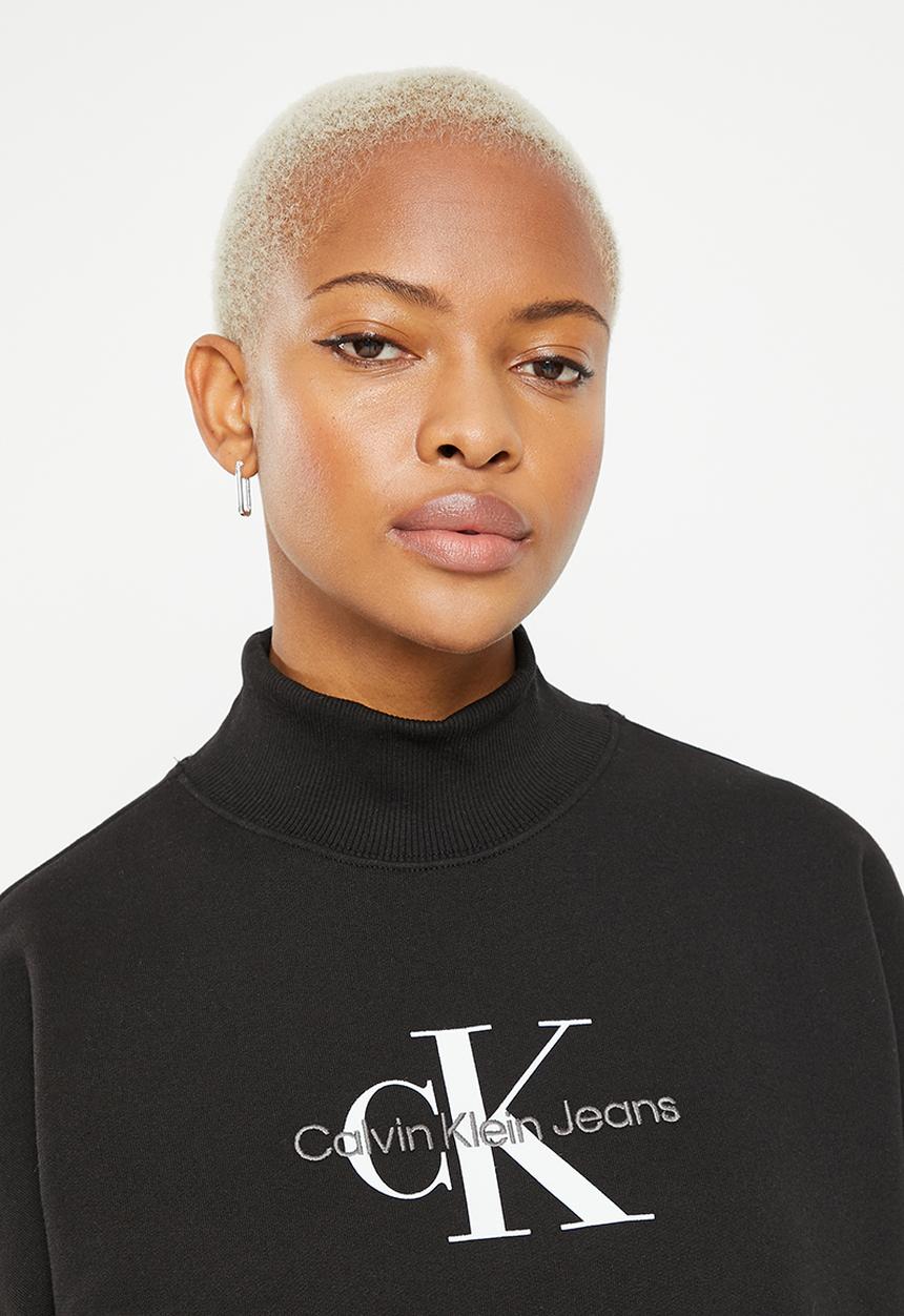 Calvin Klein - Archival monologo mock neck - ck black