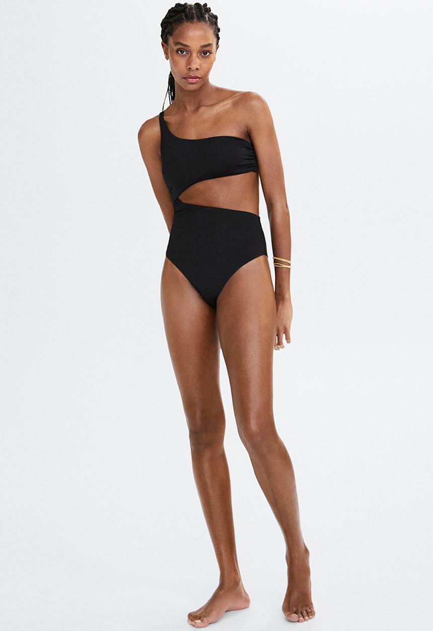 MANGO - Swimsuit cira - black