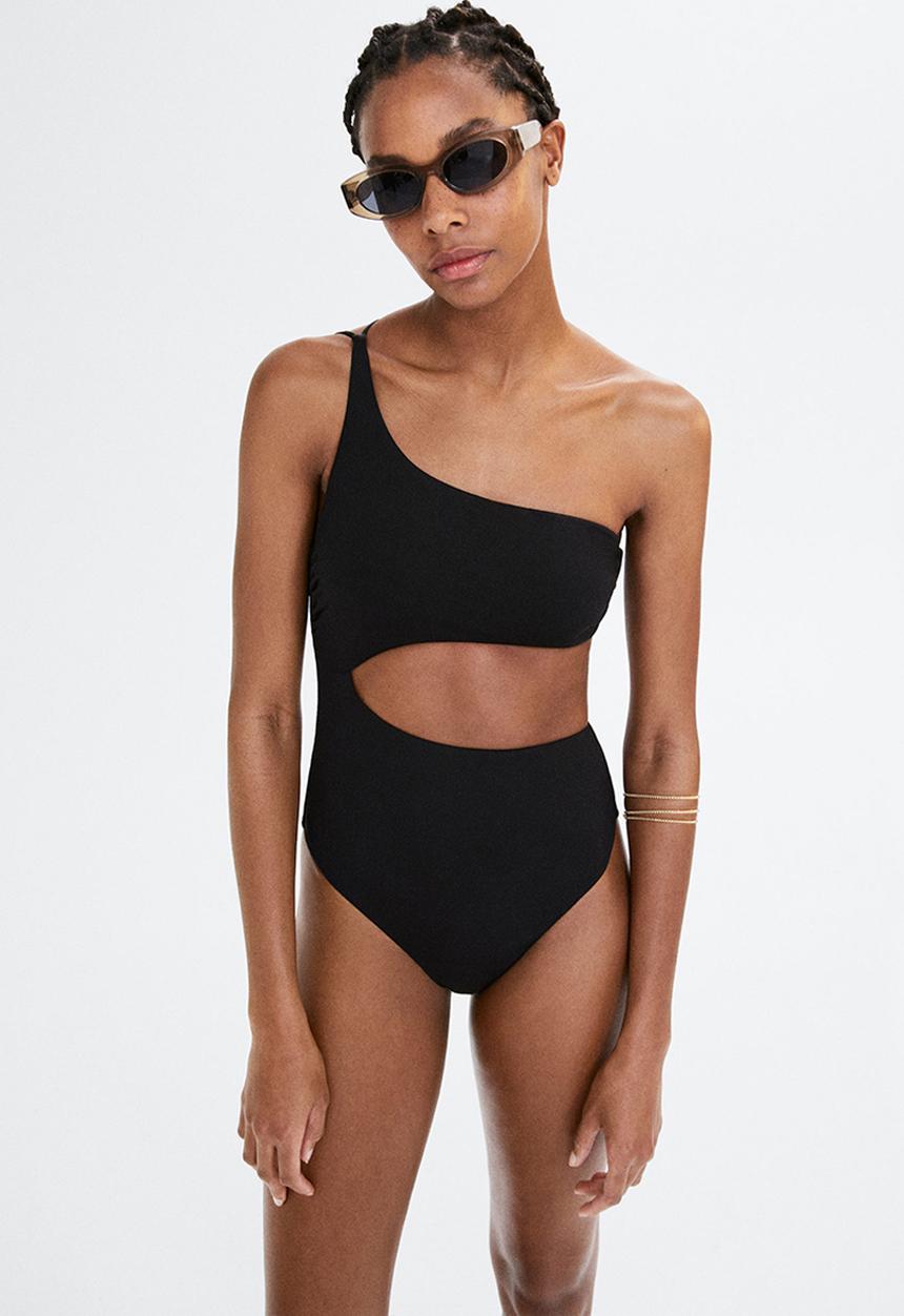 MANGO - Swimsuit cira - black