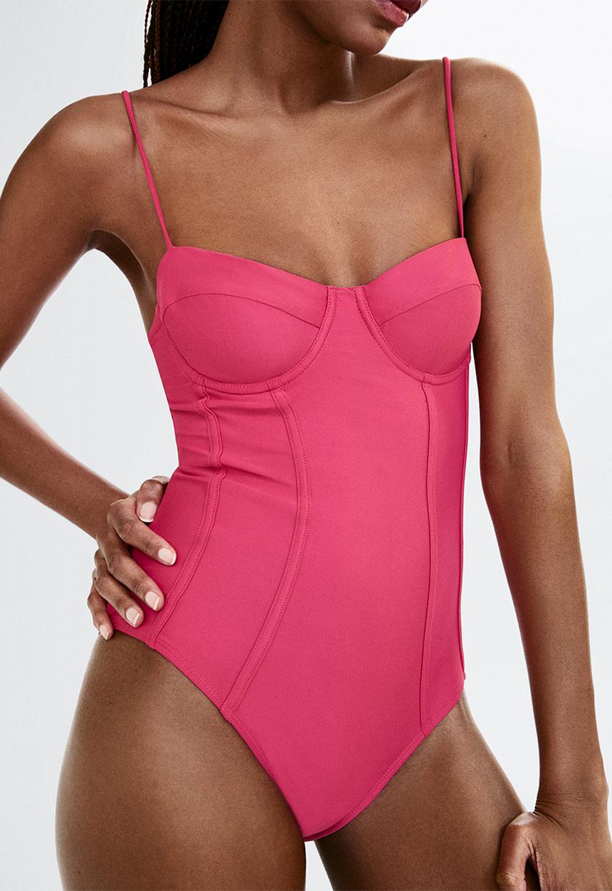 MANGO - Swimsuit cam - pink