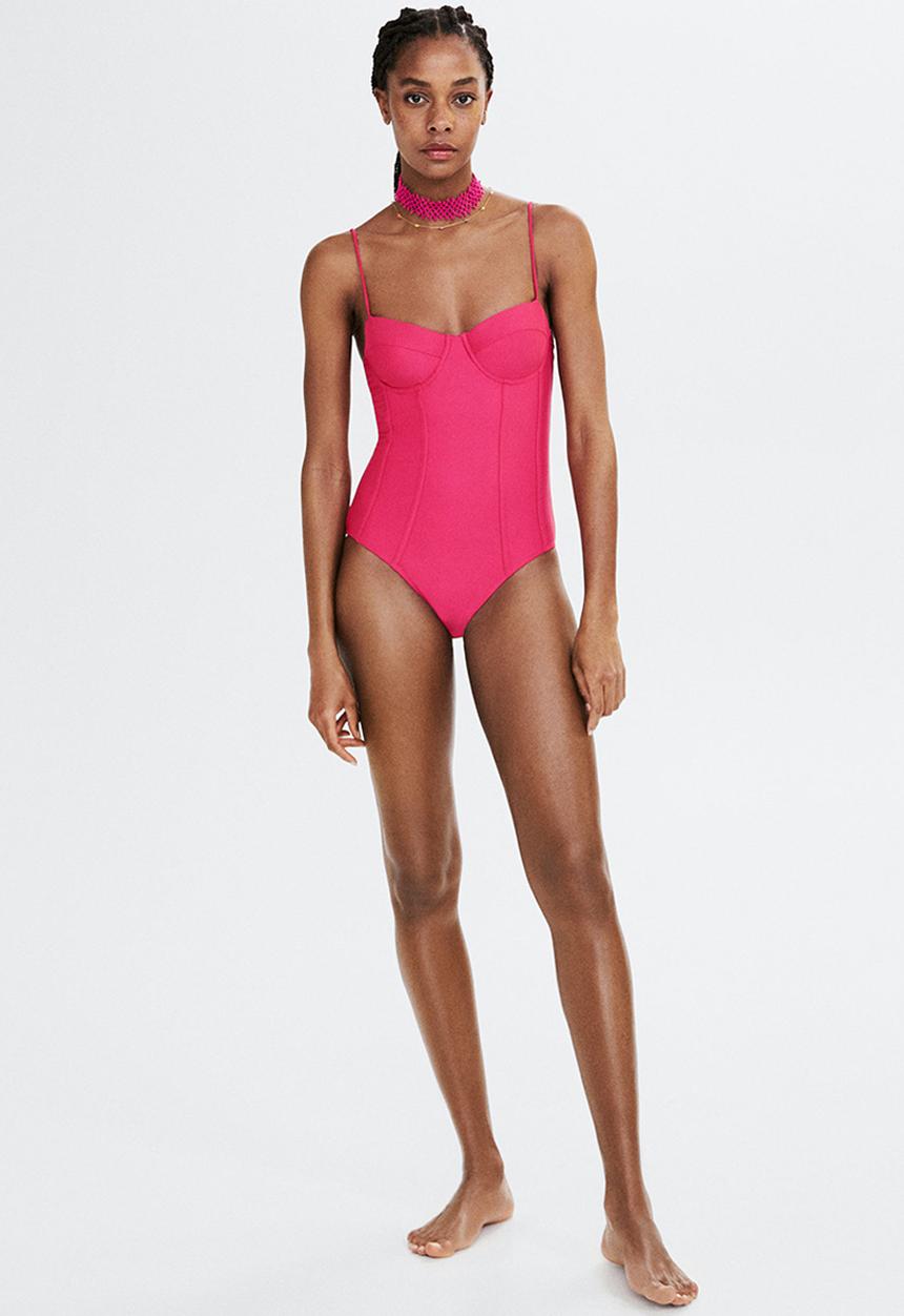 MANGO - Swimsuit cam - pink