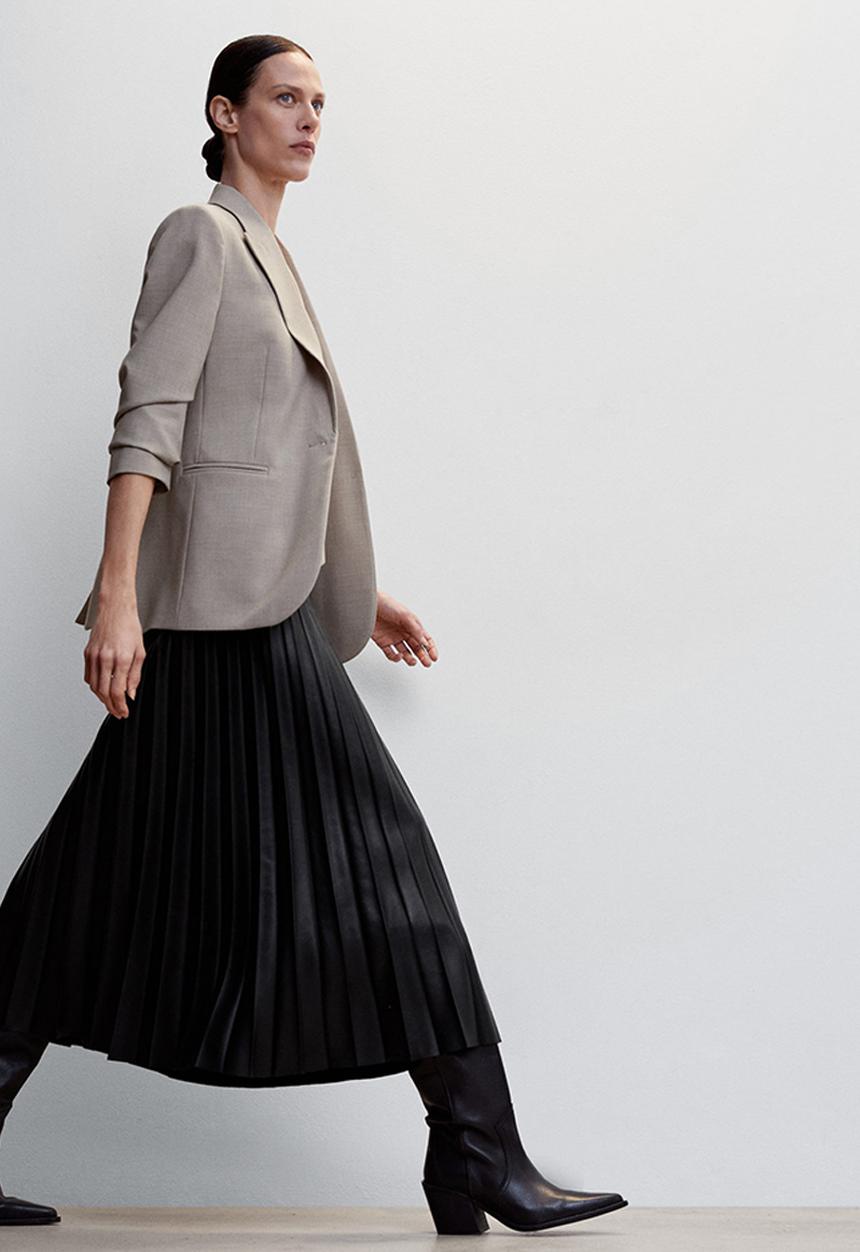 MANGO - Skirt long - black