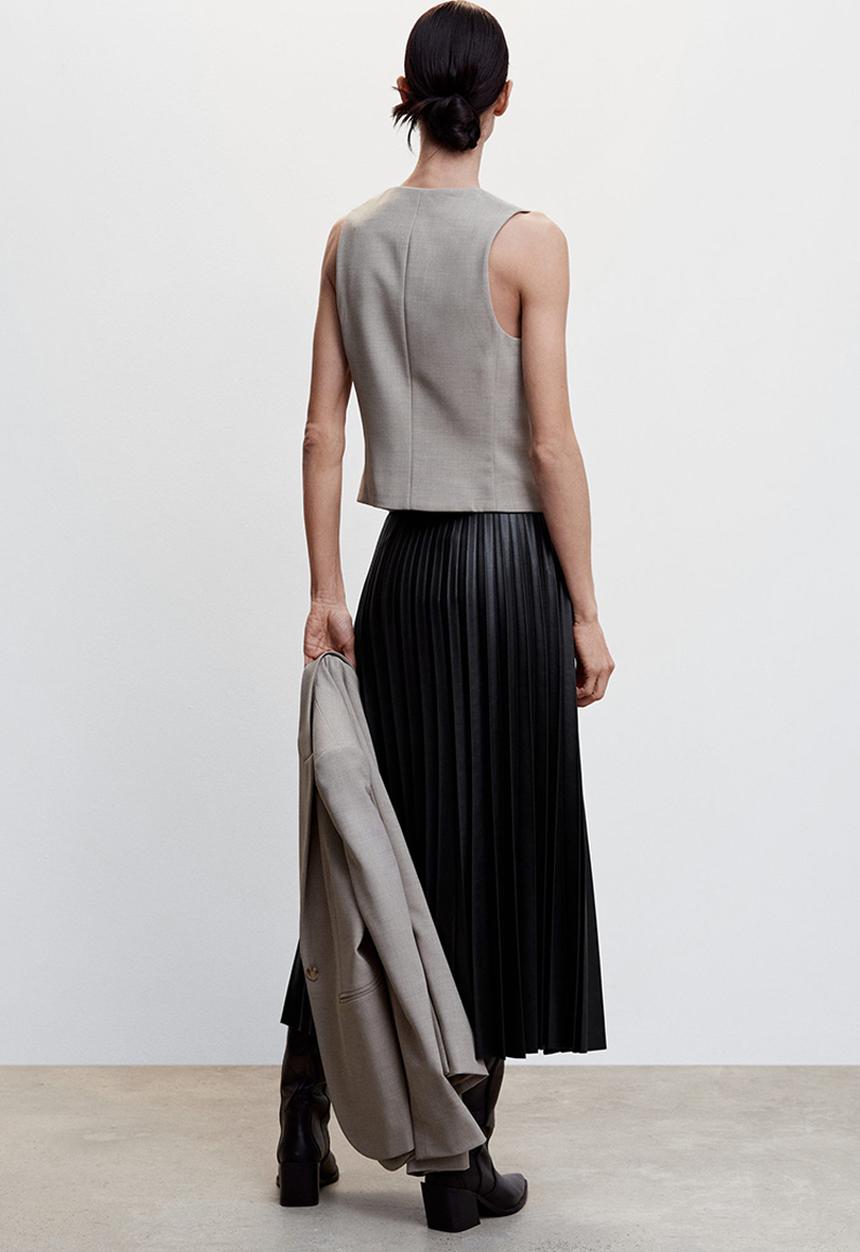 MANGO - Skirt long - black
