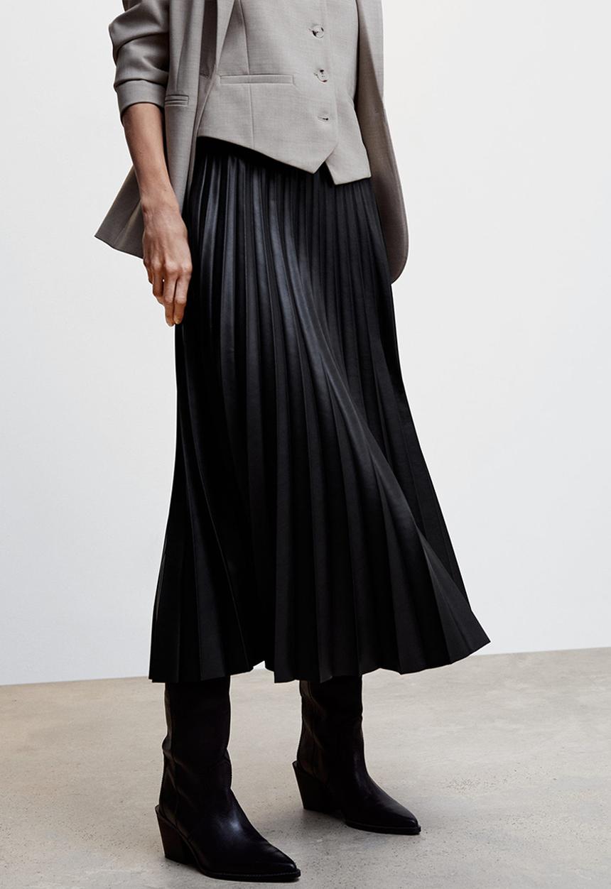 MANGO - Skirt long - black