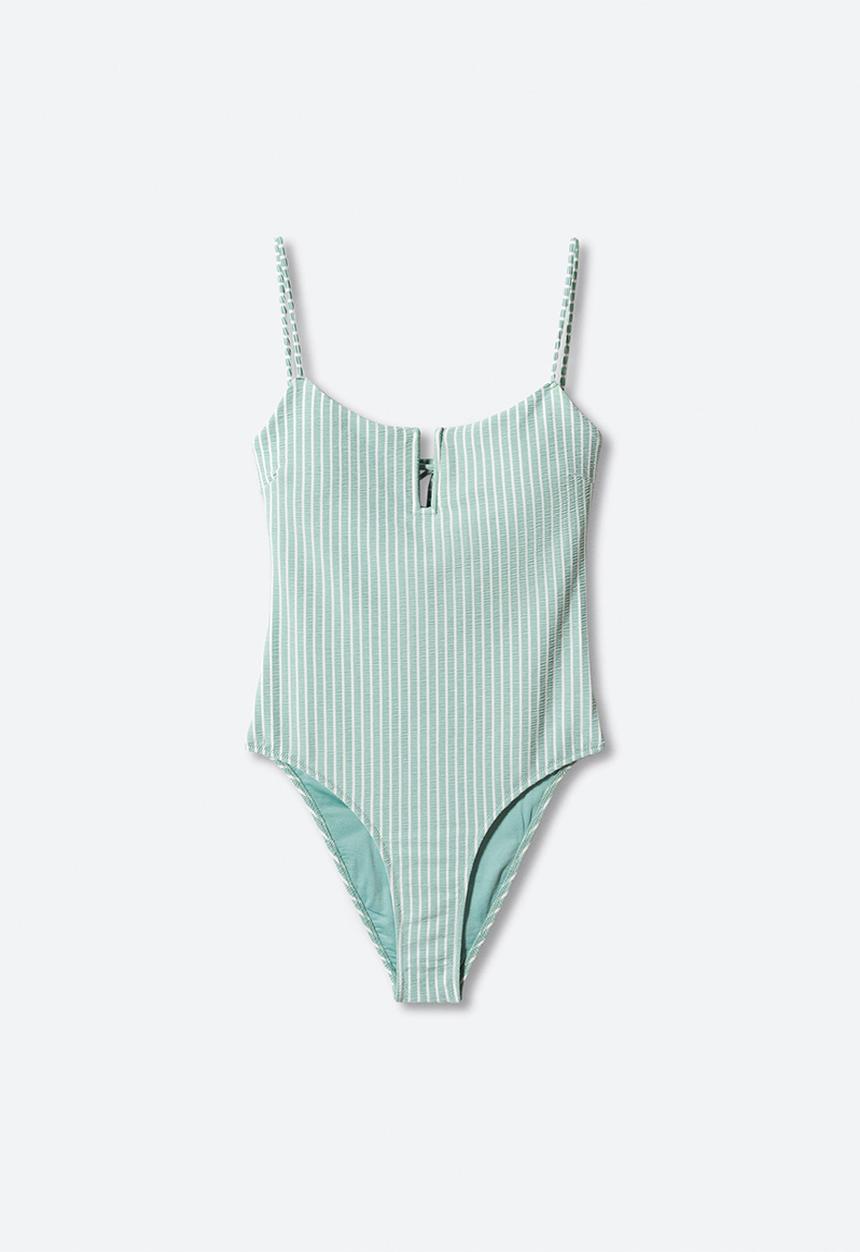 MANGO - Swimsuit rainy - light pastel green