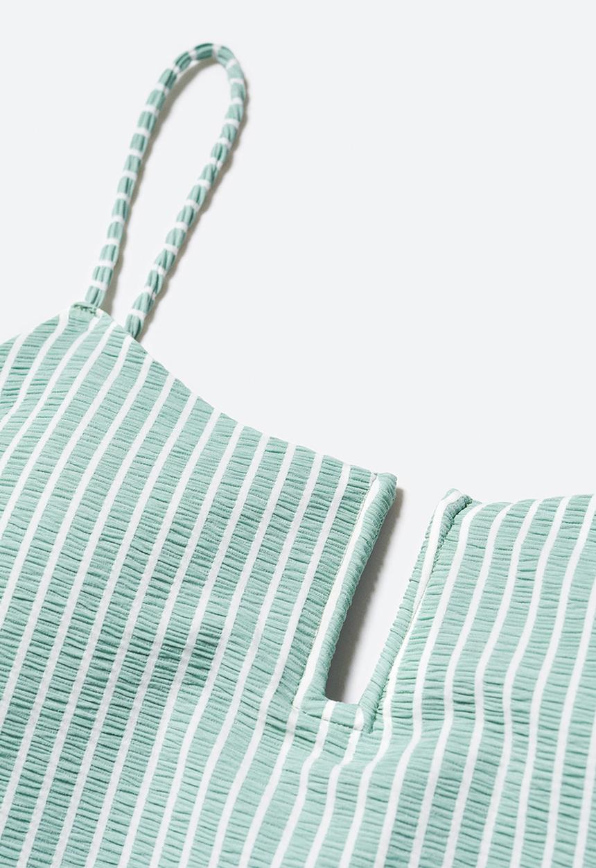 MANGO - Swimsuit rainy - light pastel green
