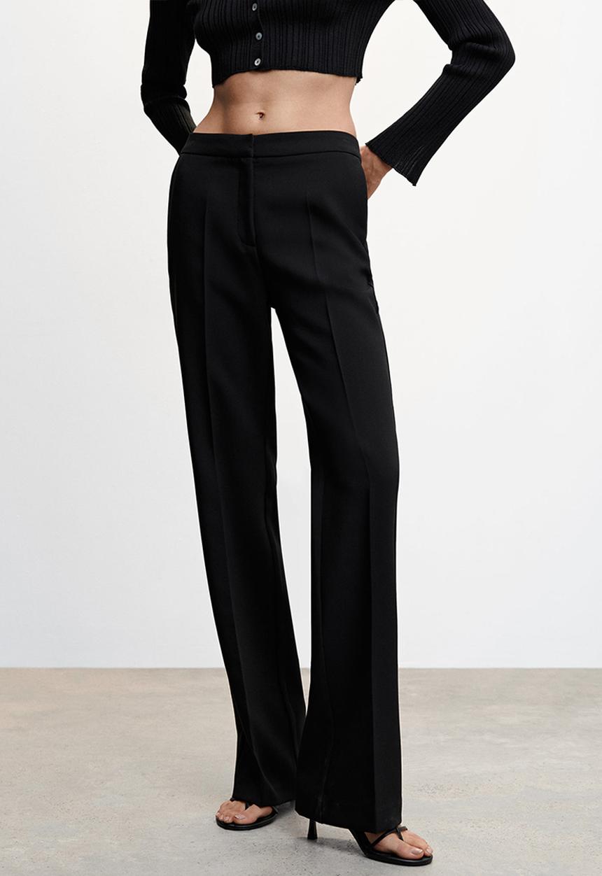 MANGO - Trouser annie - black