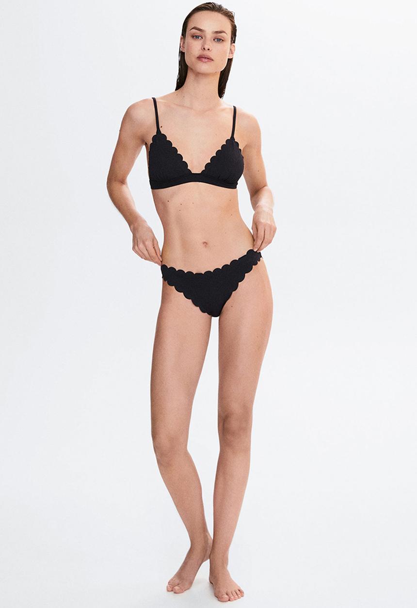 MANGO - Bikini bottom ondita - black