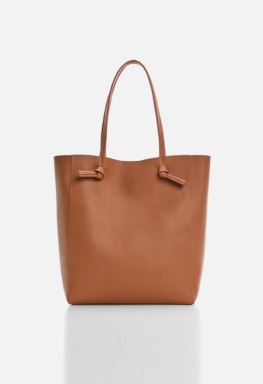 MANGO - Bag tulipa - brown