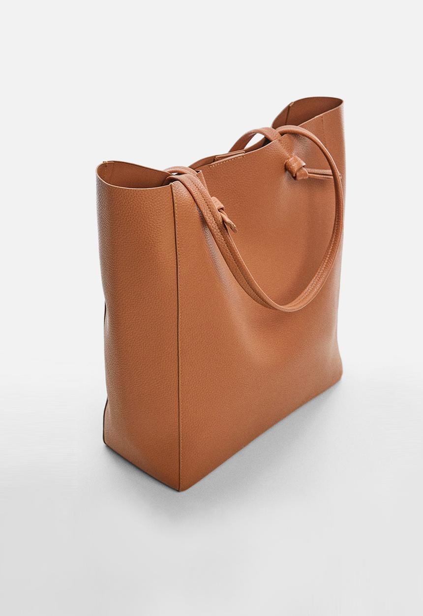 MANGO - Bag tulipa - brown