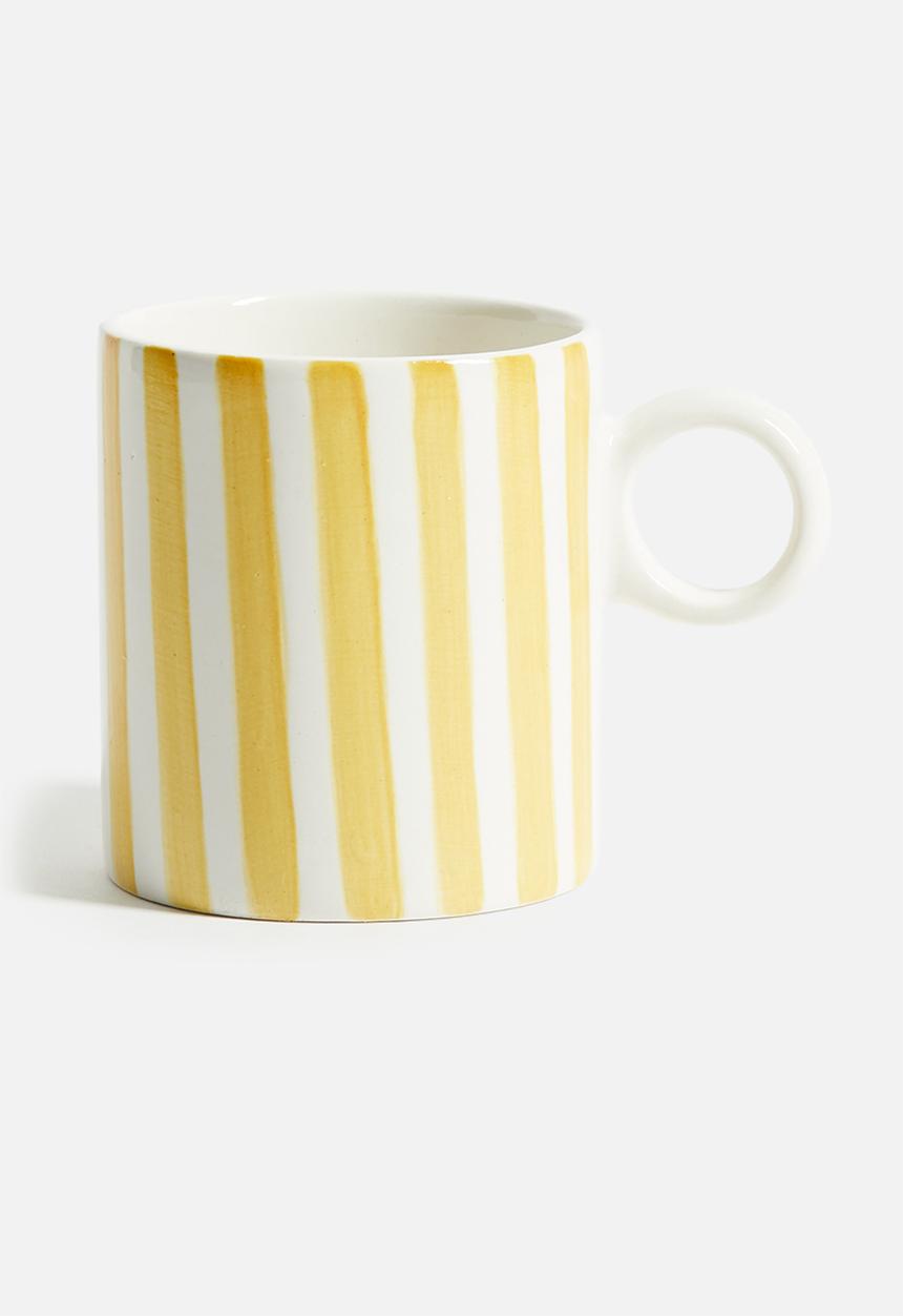 Urchin Art - Matt mug set of 2 - mustard