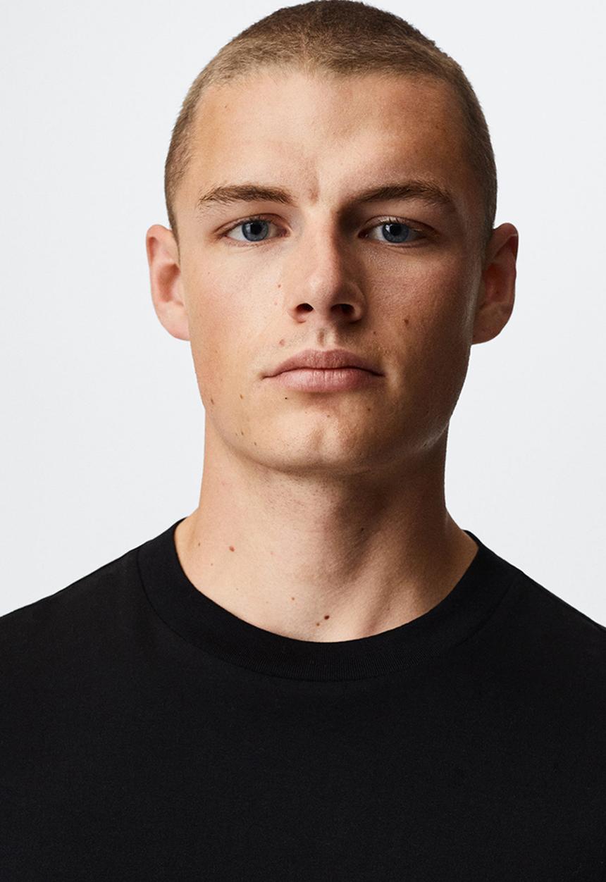 MANGO - T-shirt bellow - black