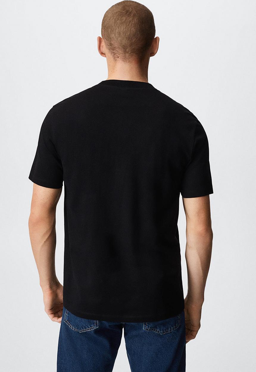 MANGO - T-shirt bellow - black