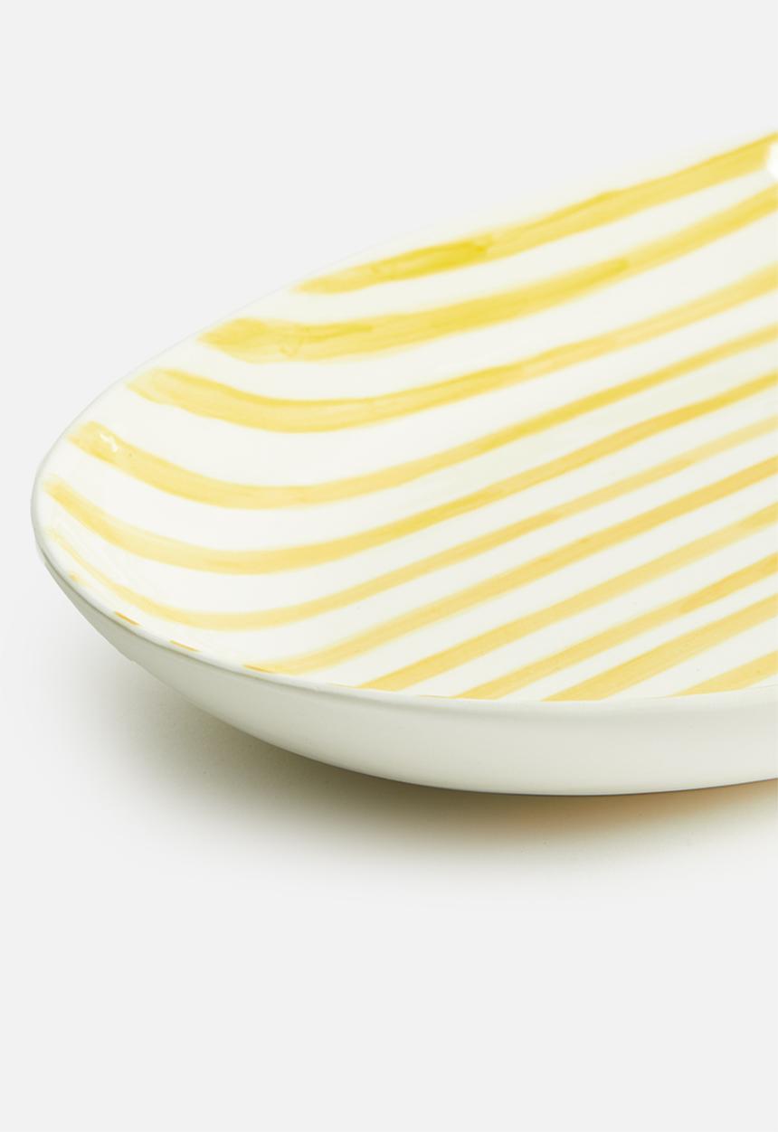 Urchin Art - Matt oval platter - mustard