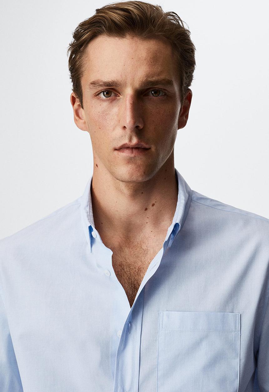 MANGO - Shirt ginza h - skye blue