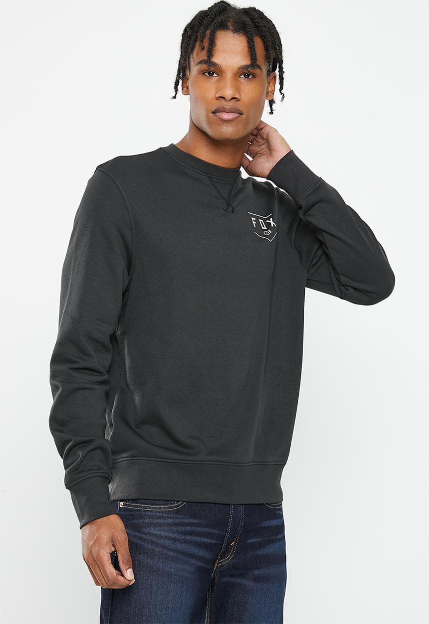Fox - Shield crew fleece sweat - black