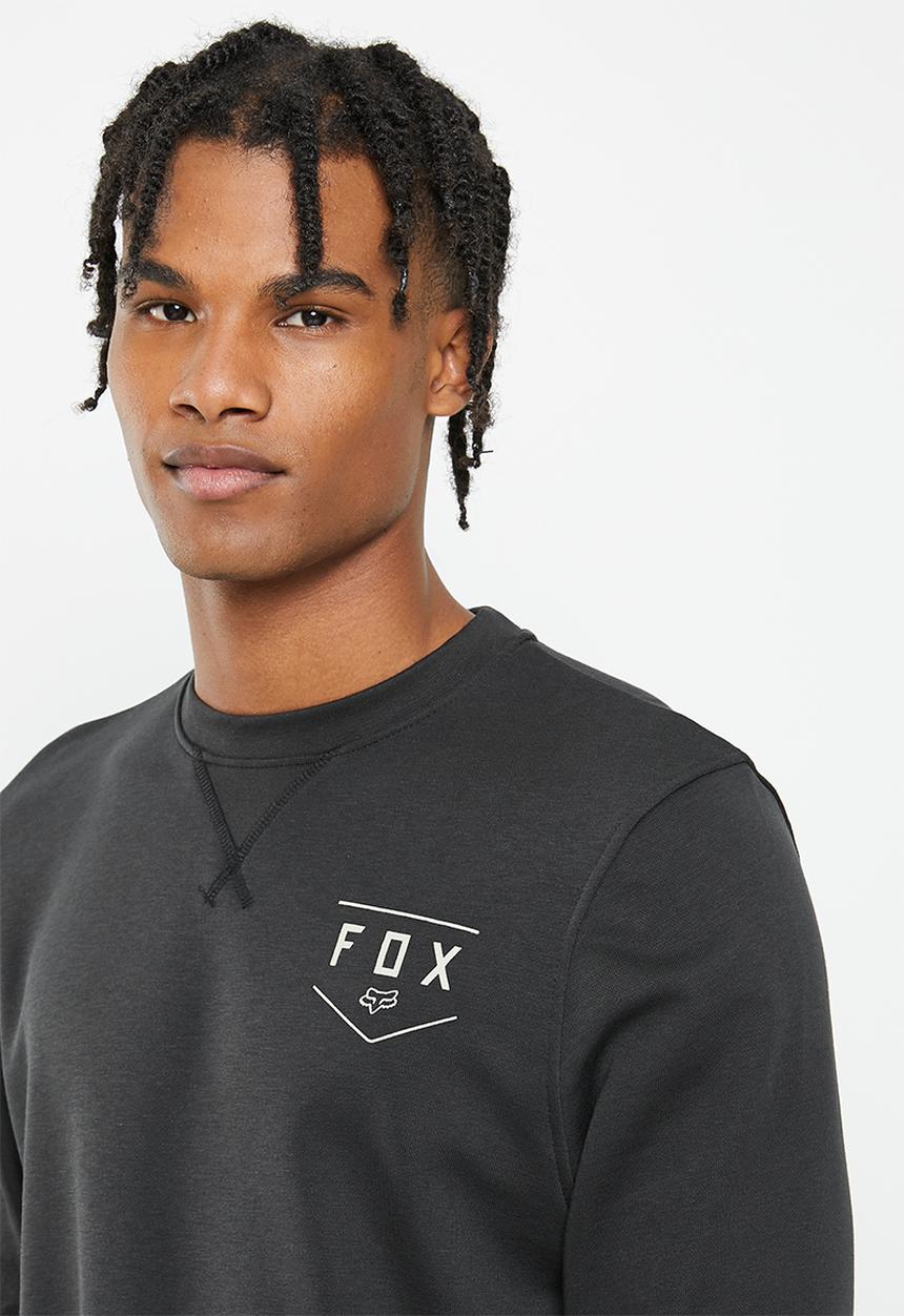 Fox - Shield crew fleece sweat - black