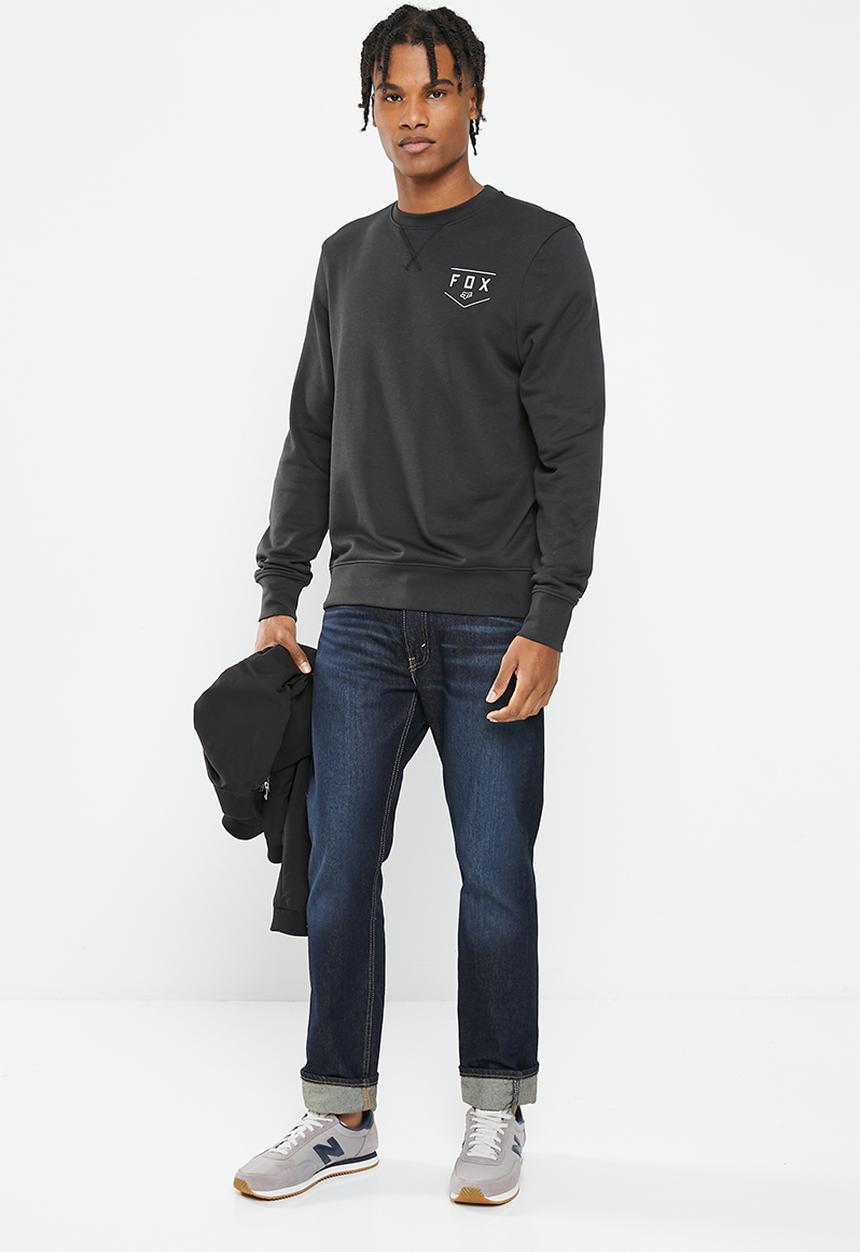 Fox - Shield crew fleece sweat - black