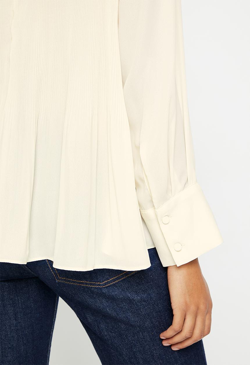 H&M - Pleated blouse - cream
