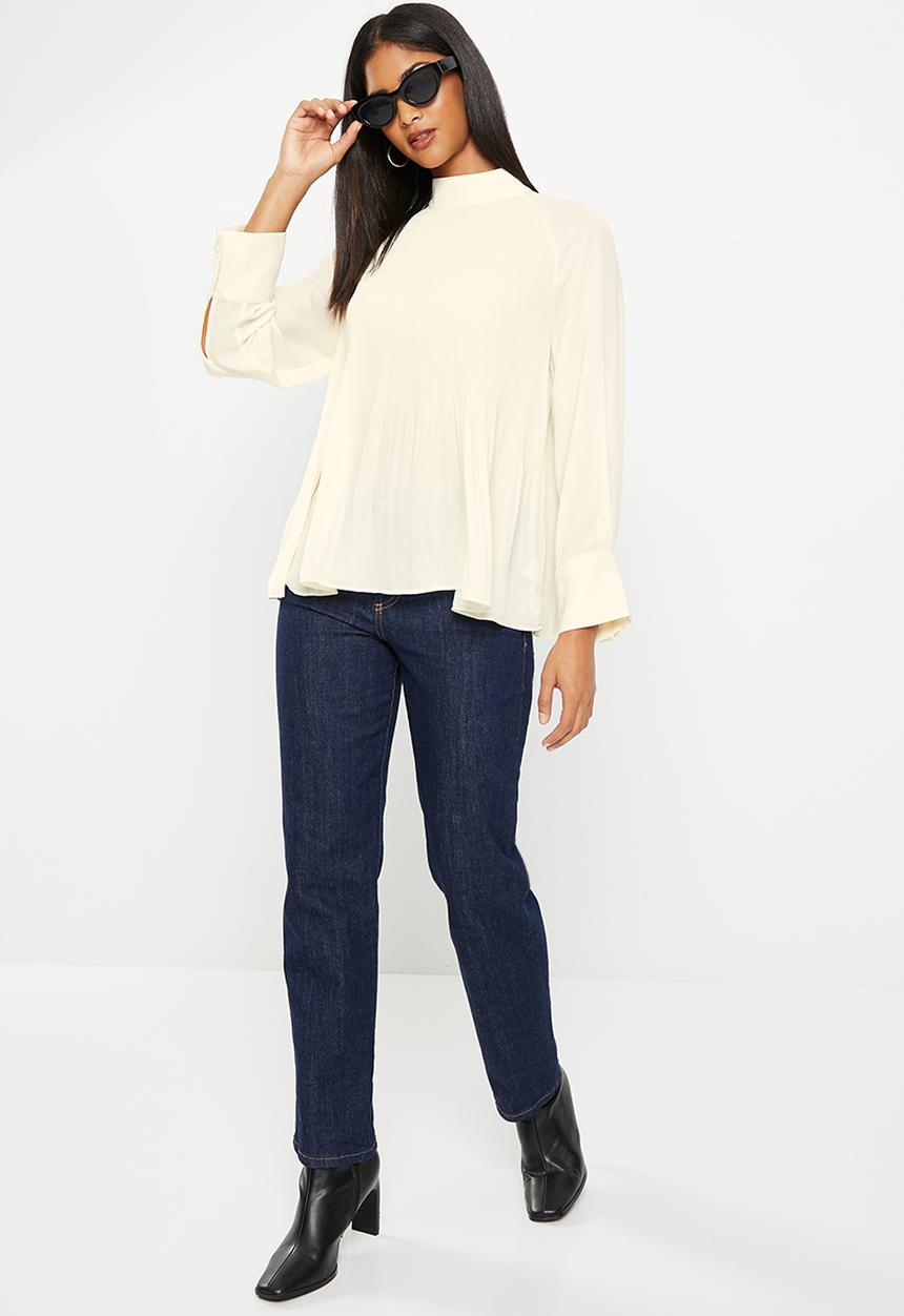 H&M - Pleated blouse - cream