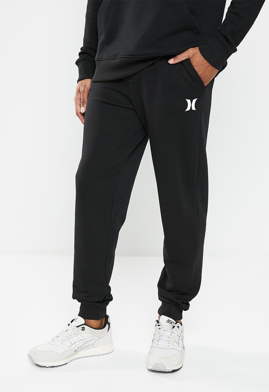 Hurley - Icon cuff track pant - black & white