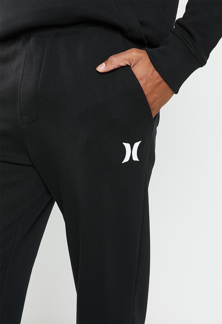 Hurley - Icon cuff track pant - black & white