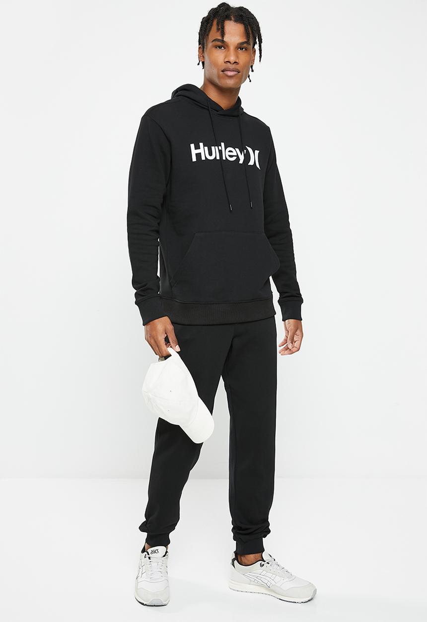 Hurley - Icon cuff track pant - black & white