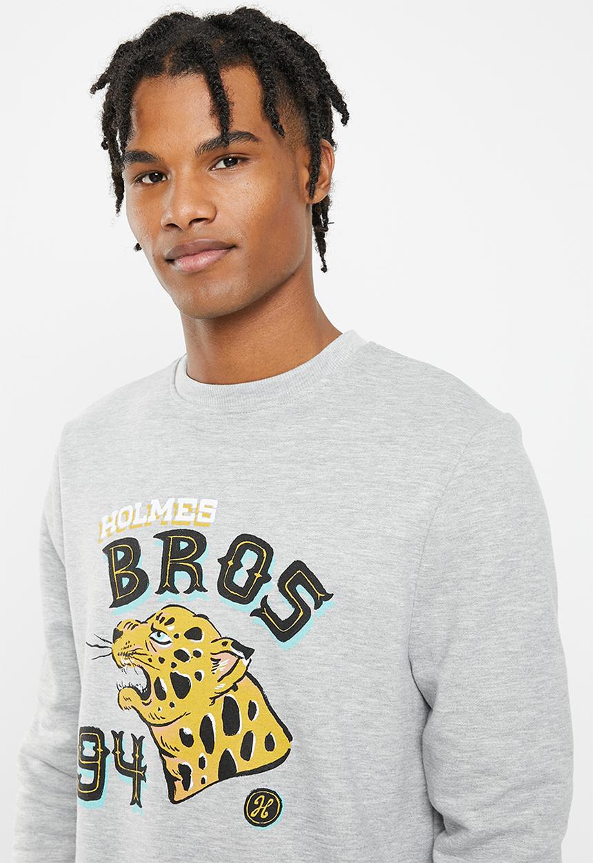 Holmes Bro's - Jaguar sweat - heather grey