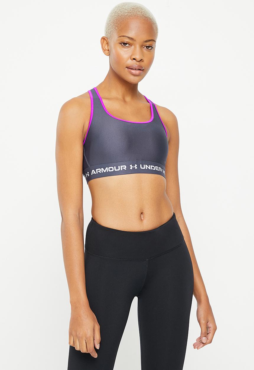 Under Armour - Ua crossback mid bra - tempered steel