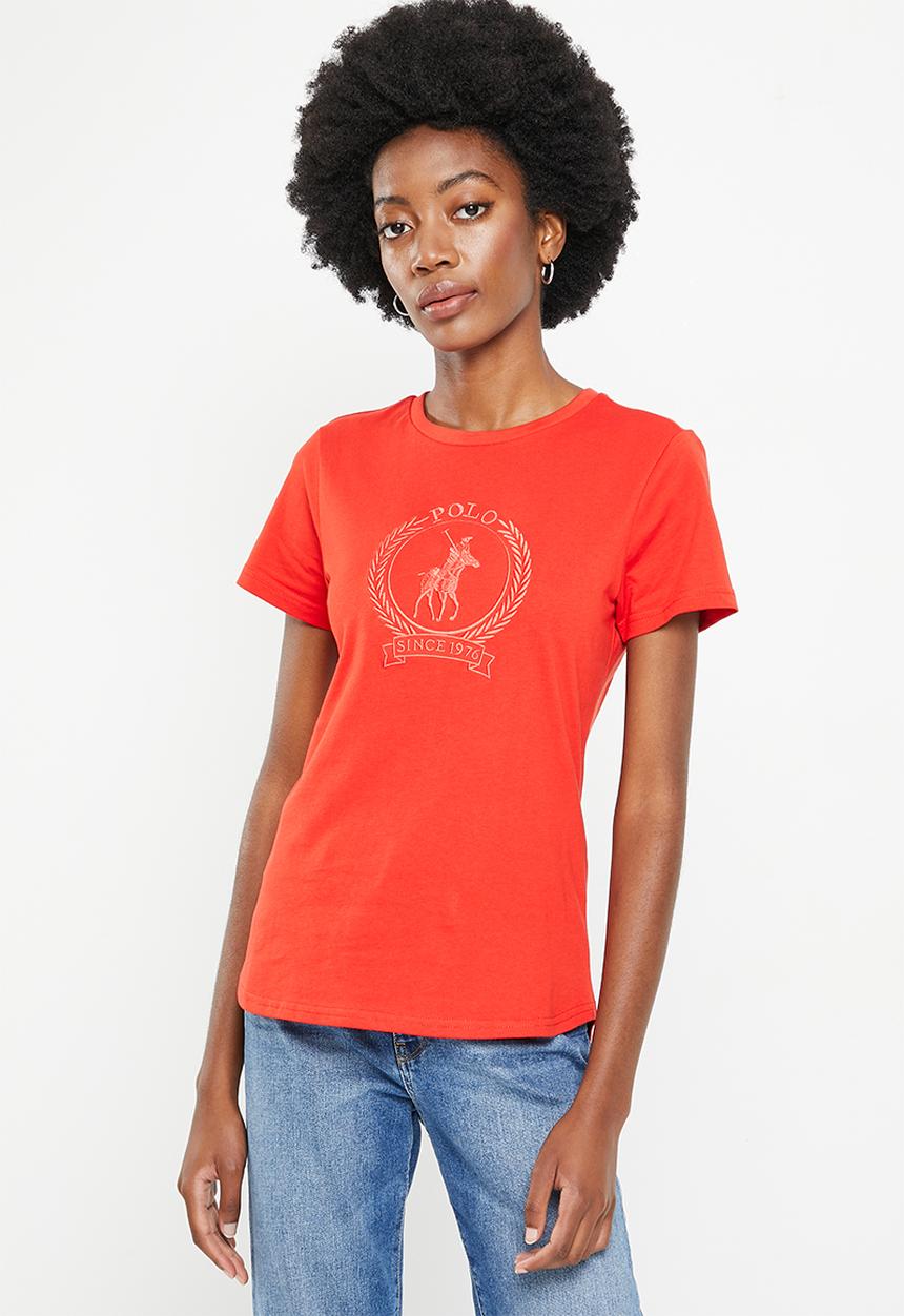POLO - Wmn crest short sleeve T-shirt - red