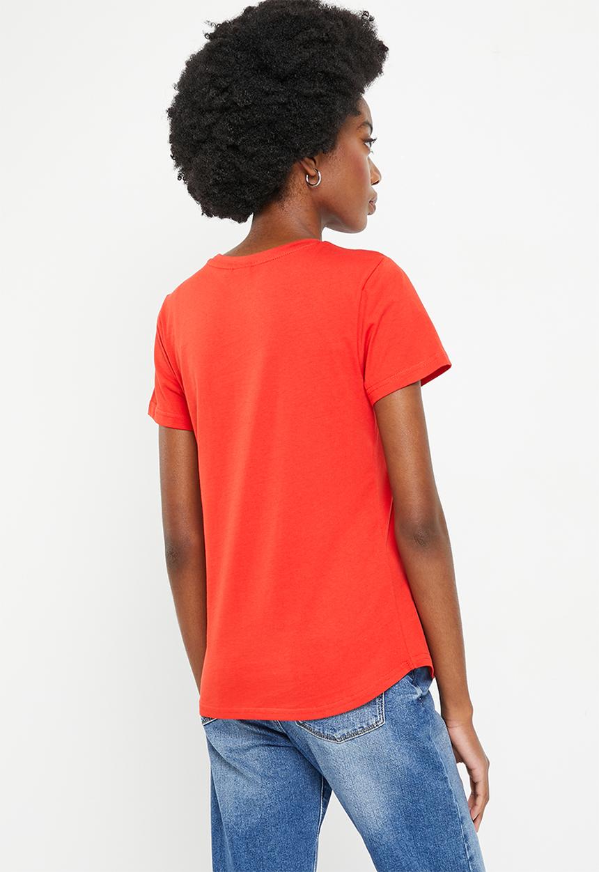 POLO - Wmn crest short sleeve T-shirt - red