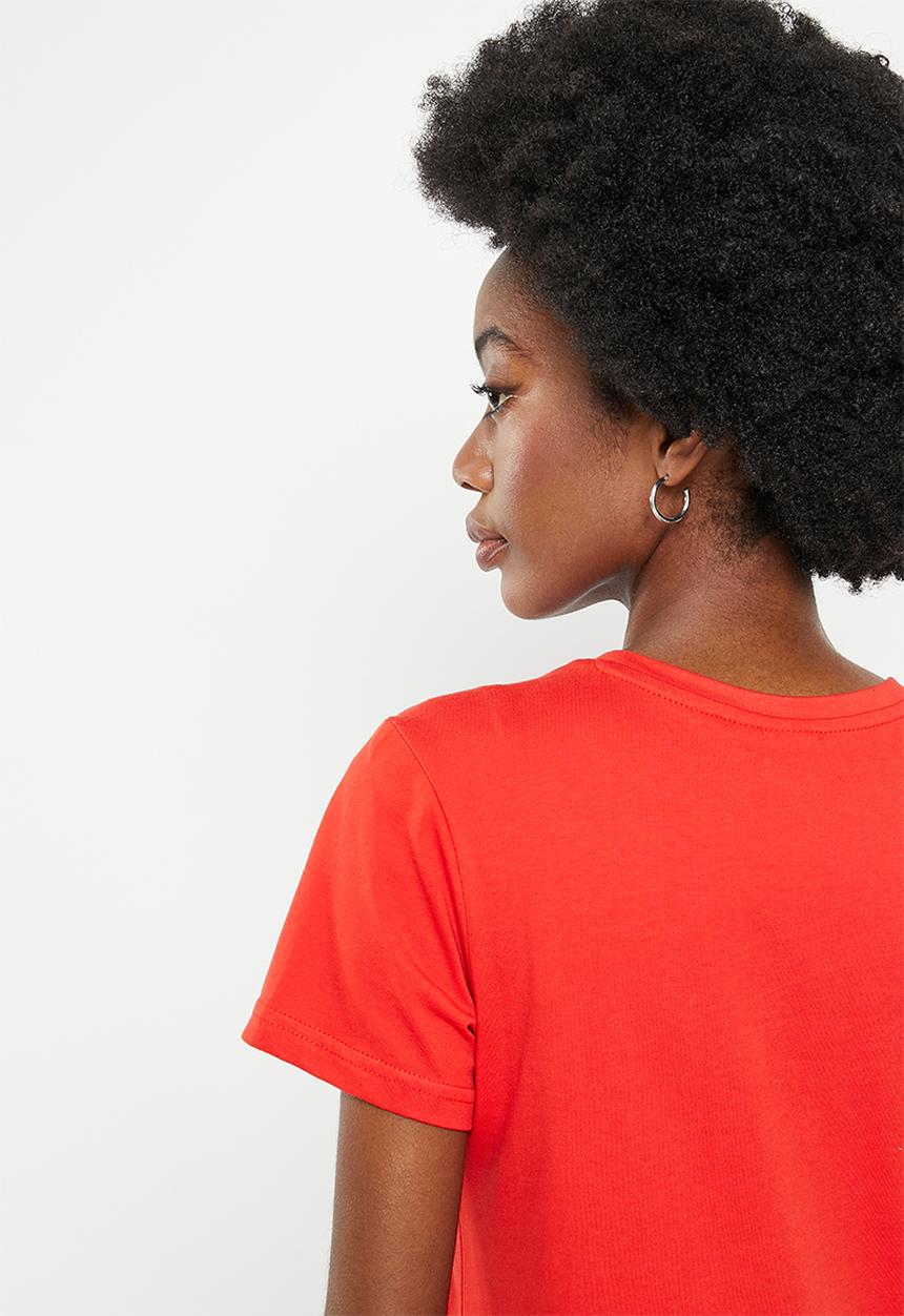 POLO - Wmn crest short sleeve T-shirt - red
