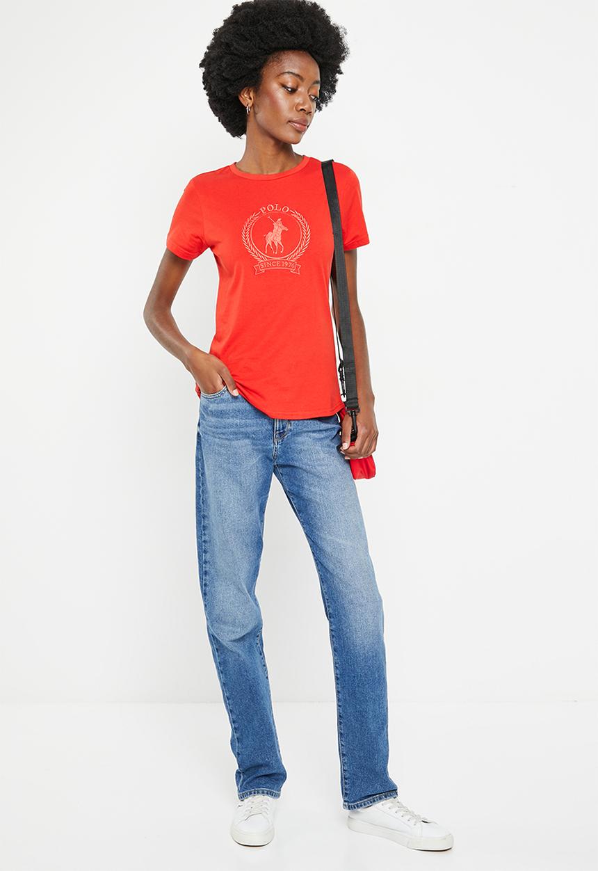 POLO - Wmn crest short sleeve T-shirt - red
