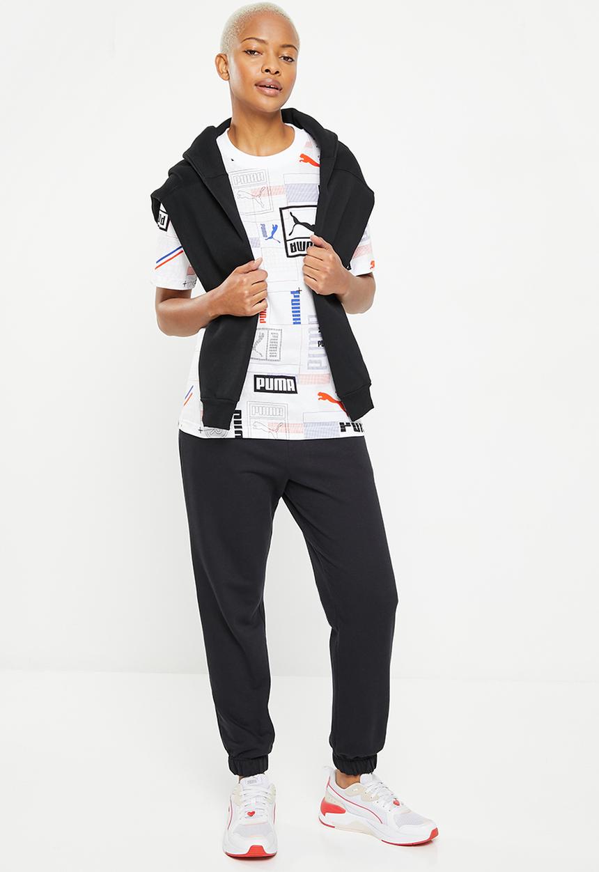 PUMA - Classics gen. puma aop tee - puma white aop