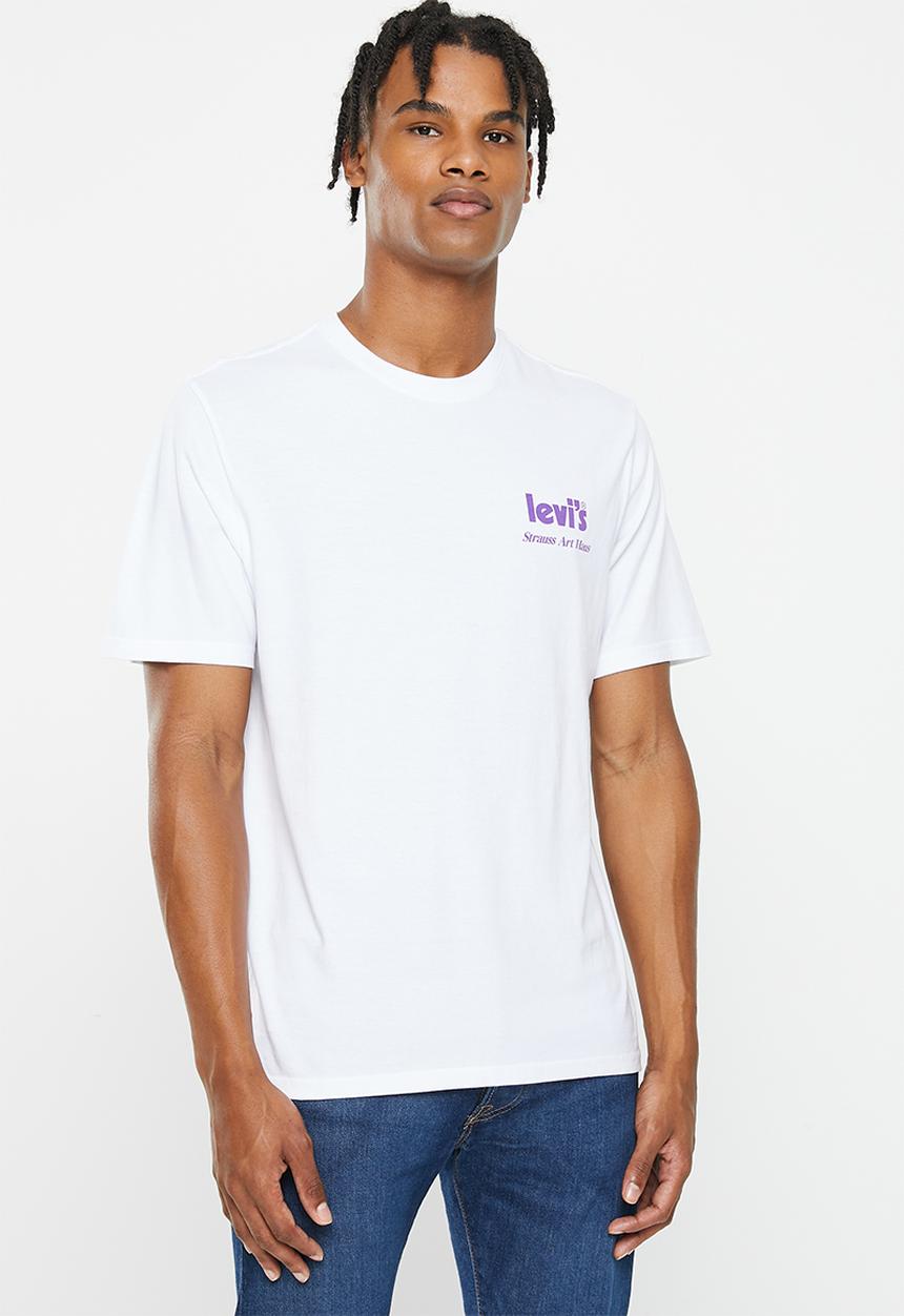 Levi’s® - Short sleeve relaxed fit tee strauss art haus - white