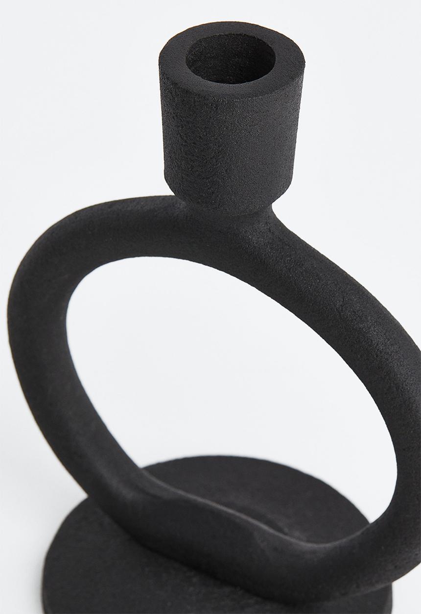 H&M - Metal candlestick - black