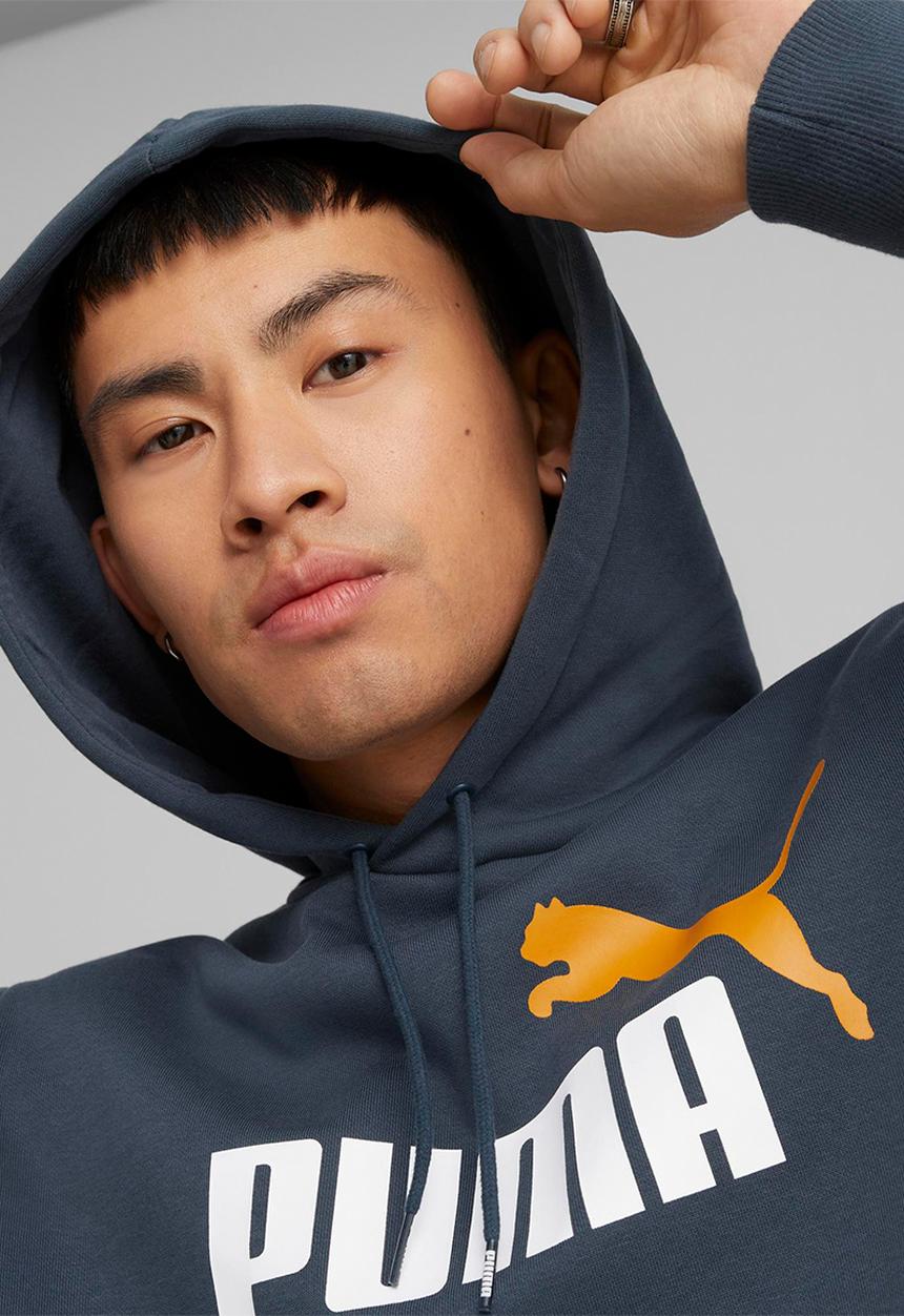 PUMA - Ess+ 2 col big logo hoodie fl - dark night