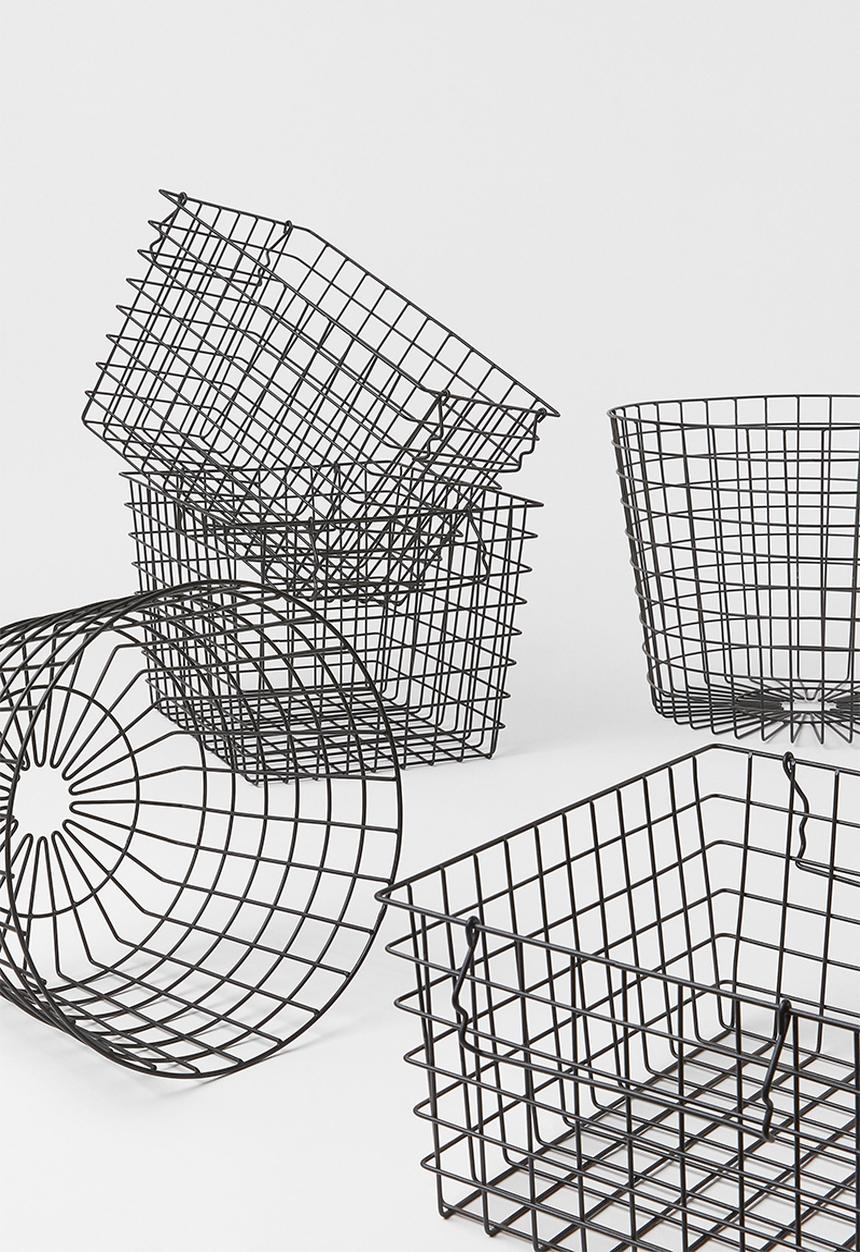 H&M - Metal storage basket - black