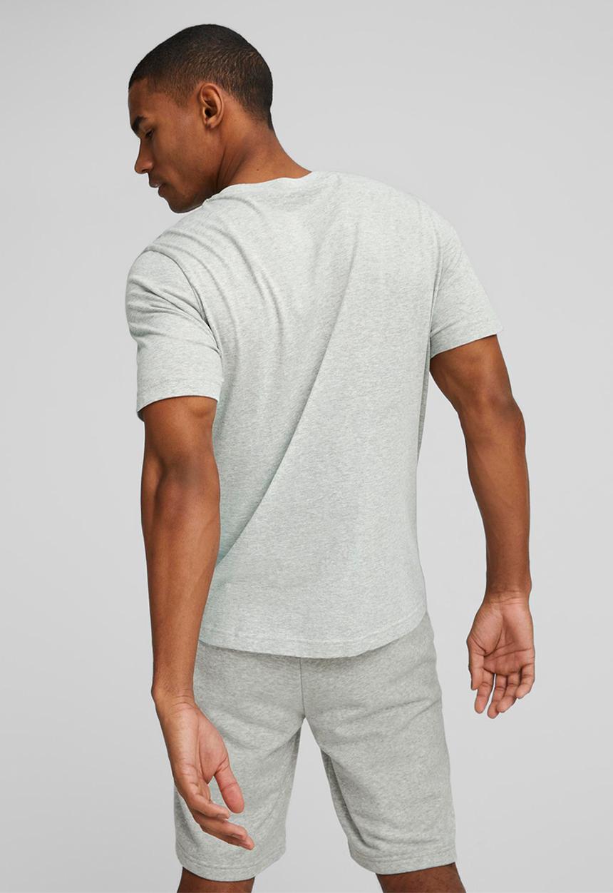 PUMA - Ess+ logo power tee - light gray heather