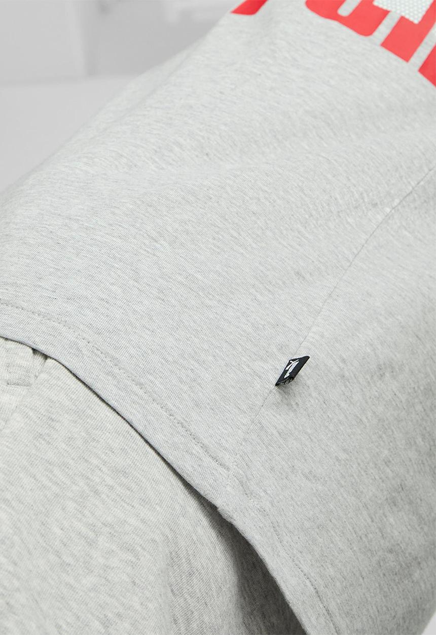 PUMA - Ess+ logo power tee - light gray heather