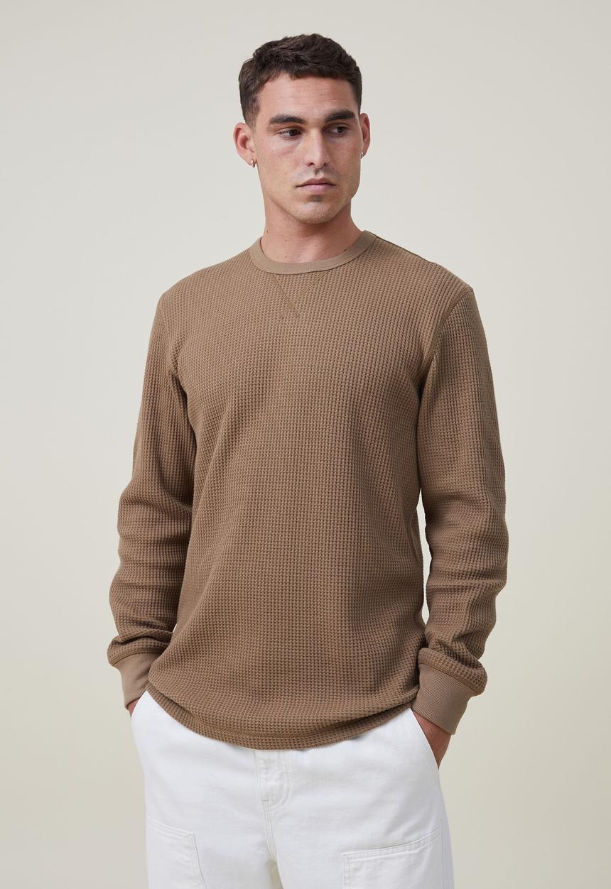 Factorie - Textured long sleeve T-shirt - gravel waffle